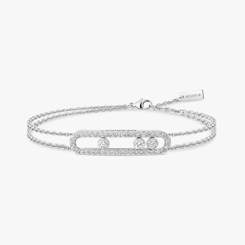 Pulsera Messika Oro blanco Diamante Move Classic Pavé