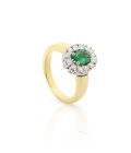 Anillo con Esmeralda y Diamantes