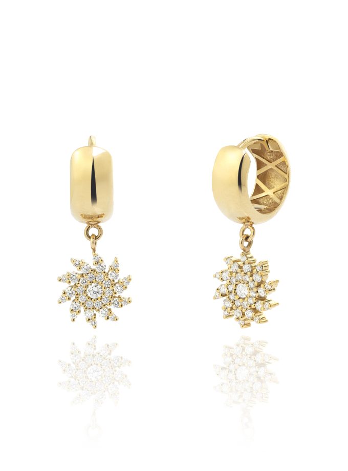 Pendientes de sol con diamantes en oro amarillo GEA WESSELTON
