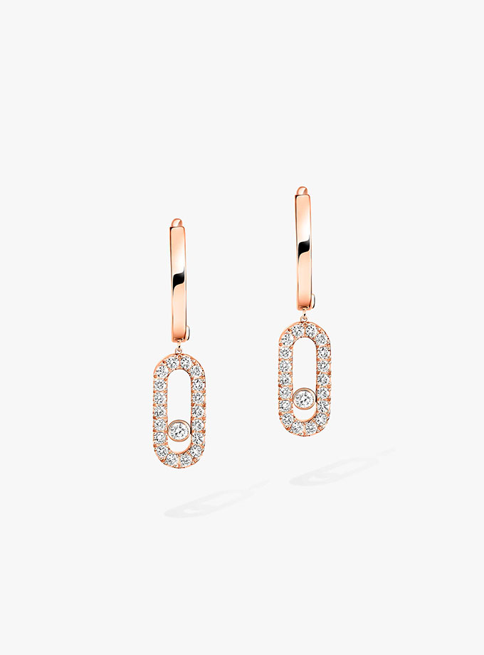 Pendientes de aro Messika Messika Rose Gold Diamond