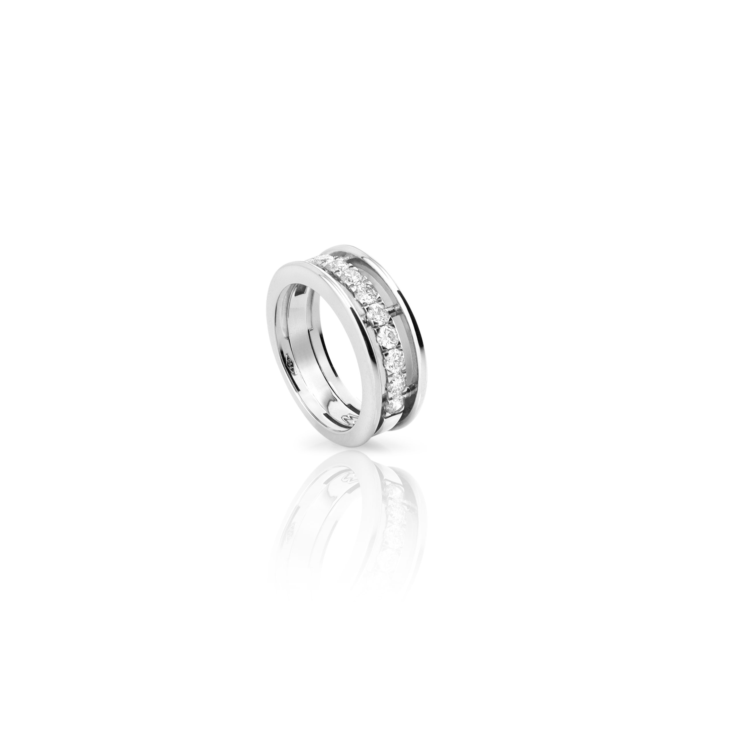 ANELL01_04orblanc Anillo de diseño con diamantes WESSELTON en oro blanco