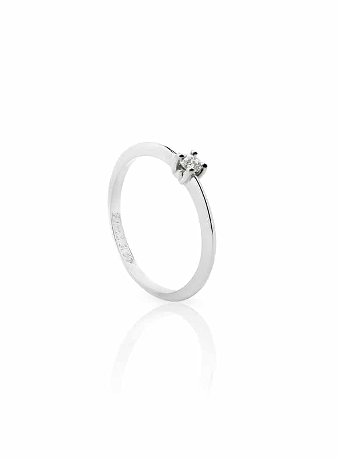 SOLITAIRE BAGUE WESSELTON W COLLECTION OR BLANC ET DIAMANT-001-001