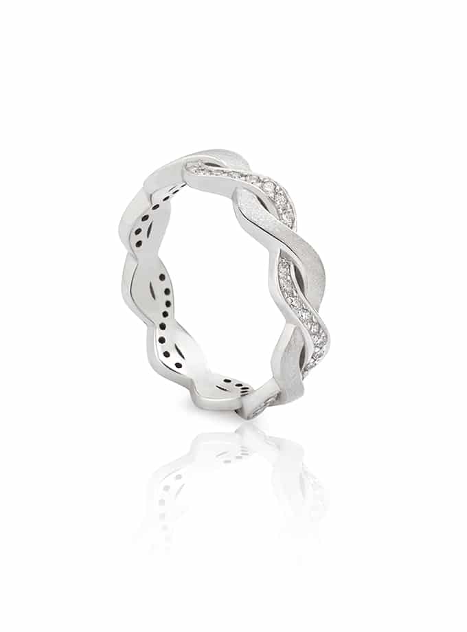 BAGUE COMPLÈTE W-ETERNAL EN OR BLANC ET DIAMANTS-001