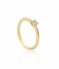 SOLITAIRE BAGUE WESSELTON W COLLECTION OR JAUNE ET DIAMANT-001