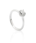 WESSELTON W-ORBIT SOLITAIRE RING  WITH PAVE-001