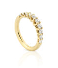 WESSELTON HALF BAND RING - YELLOW GOLD WITH DIAMONDS-001