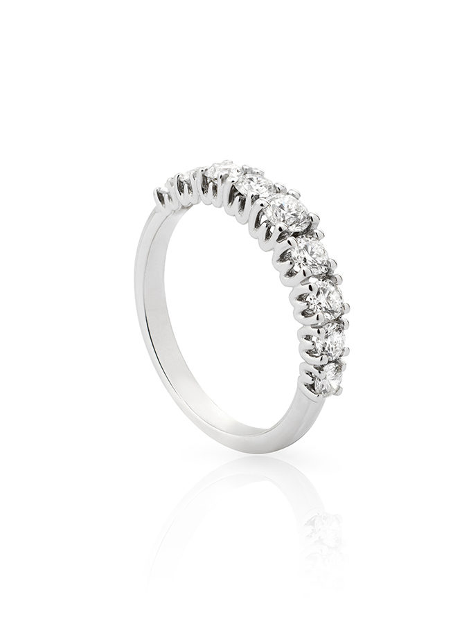 BAGUE ATELIER DE WESSELTON ESSENCE COLLECTION EN OR BLANC AVEC DIAMANTS-001