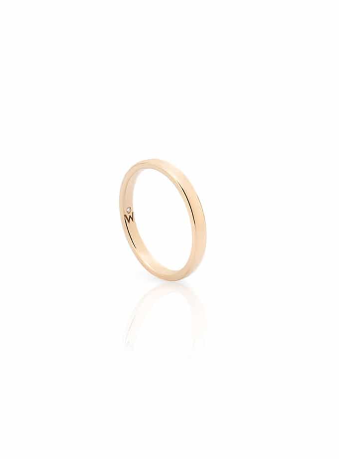 BAGUE W-WEDDING EN OR ROSE-001