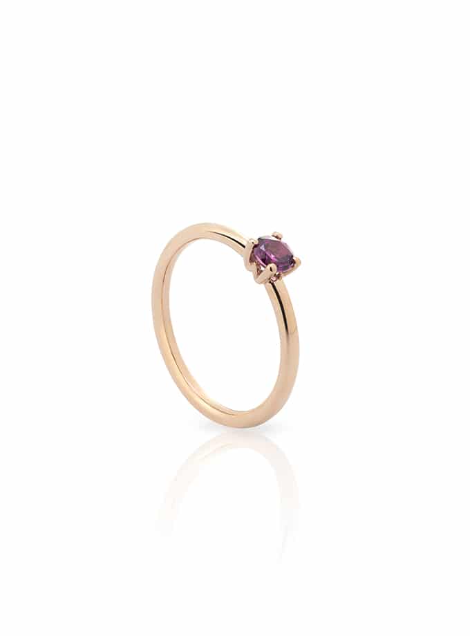 ATELIER DE WESSELTON ESSENCE COLLECTION RING IN ROSE GOLD WITH RODOLITE-001