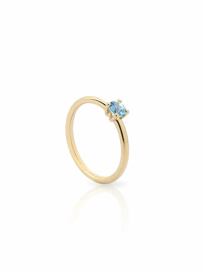 ATELIER DE WESSELTON ESSENCE COLLECTION RING IN YELLOW GOLD WITH TOPAÇ-001