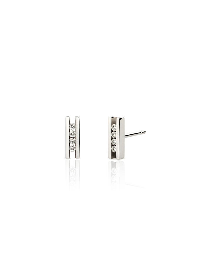 ATELIER DE WESSELTON ÀURIA COLLECTION EARRINGS IN WHITE GOLD WITH DIAMONDS-001