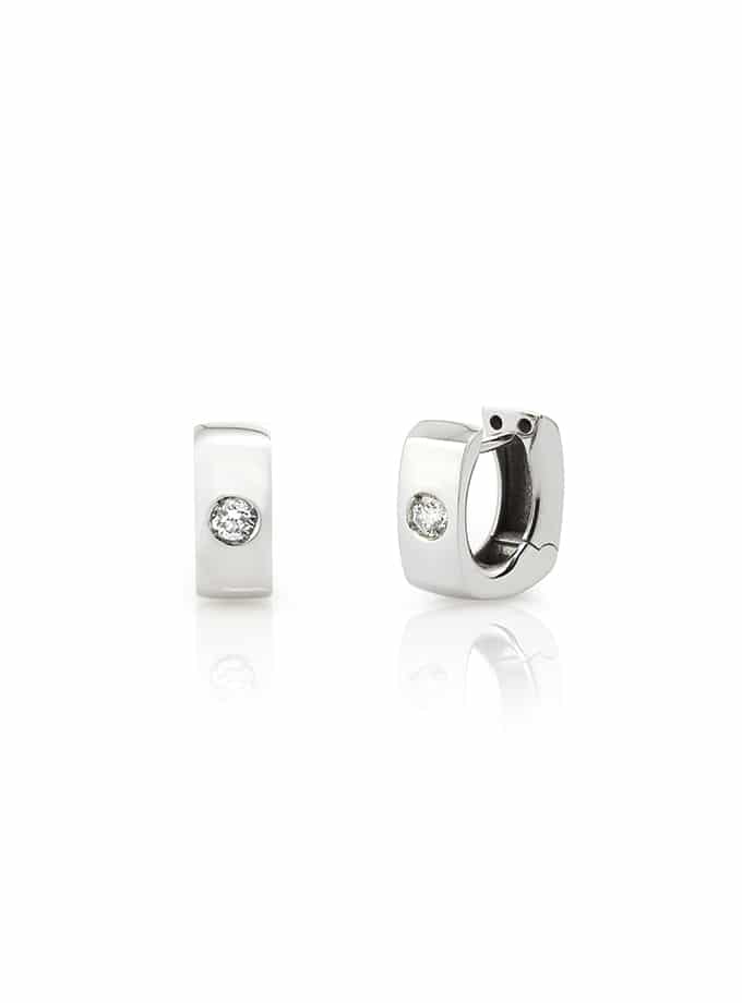 PENDIENTES TELEVISOR WESSELTON SELECTION ORO BLANCO Y DIAMANTES-001