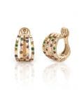 ATELIER DE WESSELTON EARRINGS ÀURIA COLLECTION IN  ROSE GOLD WITH DIAMONDS AND COLOURED GEMS-001