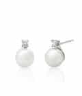 ATELIER DE WESSELTON ESSENCE COLLECTION EARRINGS IN WHITE GOLD, DIAMOND AND PEARL-001