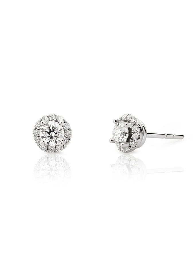 WESSELTON SELECTION EARRINGS WITH PAVE-001