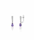 ATELIER DE WESSELTON ESSENCE COLLECTION EARRINGS IN WHITE GOLD, AMETHYST AND DIAMOND-001