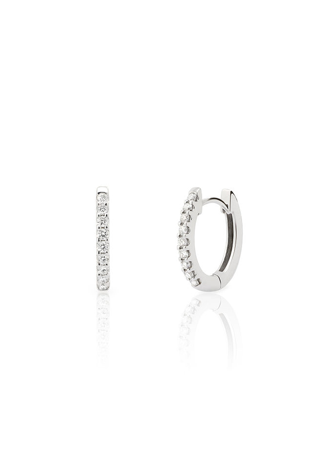 EARRINGS - WESSELTON SELECTION WHITE GOLD DIAMONDS