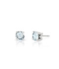 BOUCLES D'OREILLES ATELIER DE WESSELTON ESSENCE COLLECTION OR BLANC ET AIGUE-MARINES-001