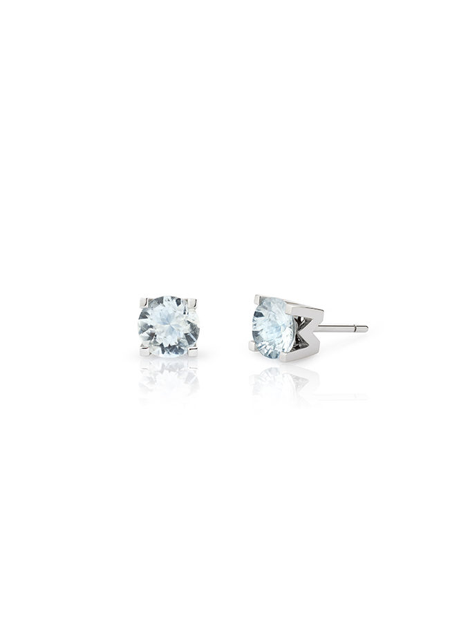 BOUCLES D'OREILLES ATELIER DE WESSELTON ESSENCE COLLECTION OR BLANC ET AIGUE-MARINES-001