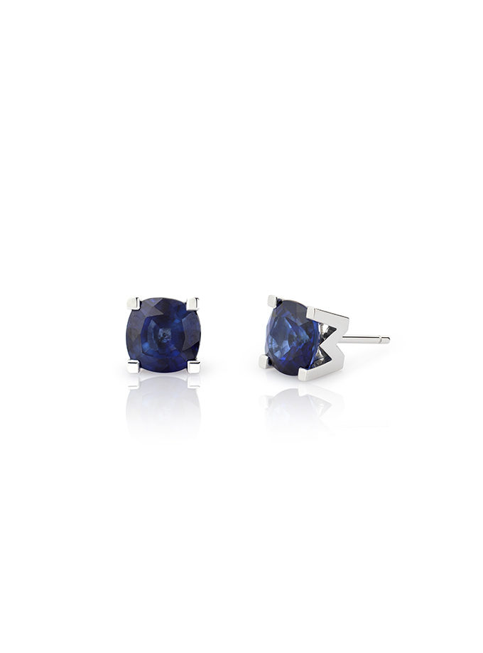 ATELIER DE WESSELTON ESSENCE COLLECTION WHITE GOLD AND SAPPHIRE EARRINGS-001