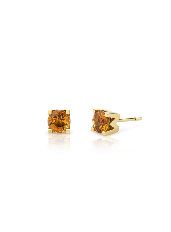 BOUCLES D'OREILLES ATELIER DE WESSELTON COLLECTION ESSENCE OR JAUNE ET CITRINE-001