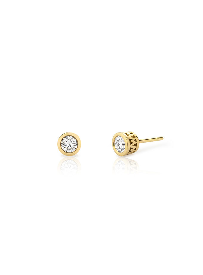 BOUCLES D'OREILLES ATELIER DE WESSELTON ESSENCE COLLECTION OR JAUNE ET DIAMANTS-001