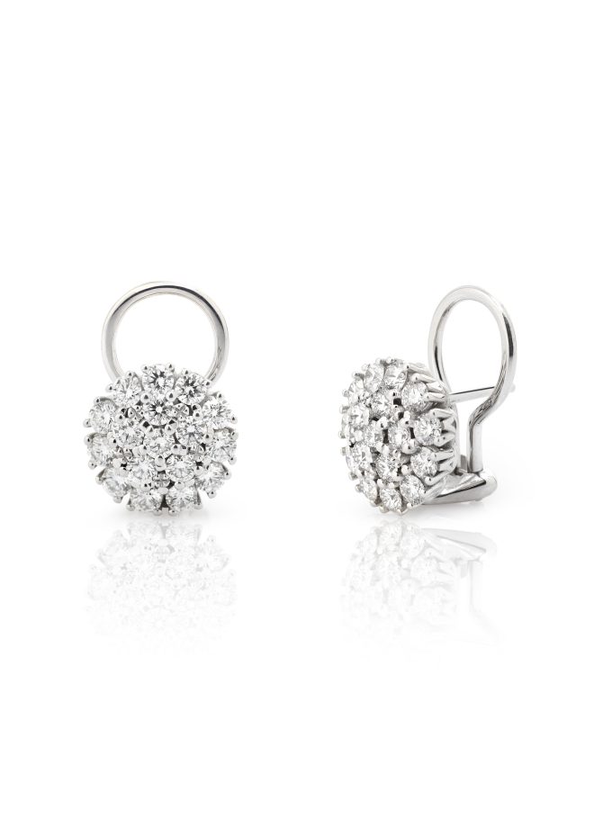 pendientes de oro blanco con diamantes naturales WESSELTON