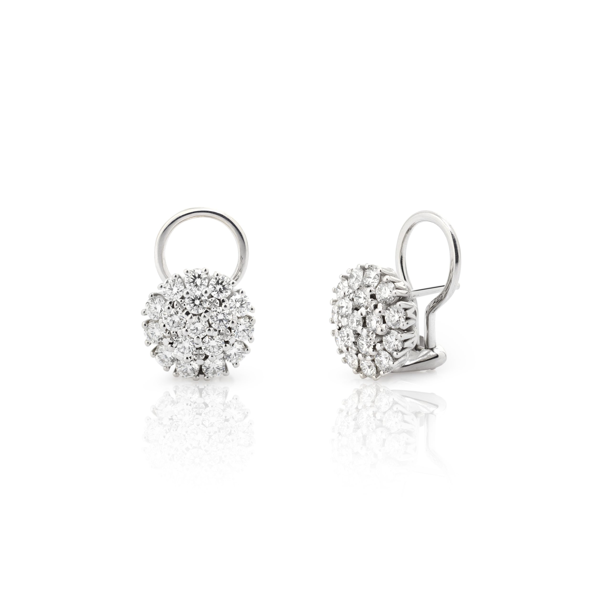 ARRACADES13_01 pendientes de oro blanco con diamantes naturales WESSELTON