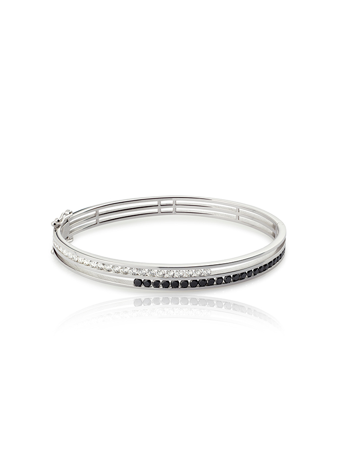 BRACELET ATELIER DE WESSELTON ÀURIA COLLECTION EN OR BLANC AVEC DIAMANTS-001