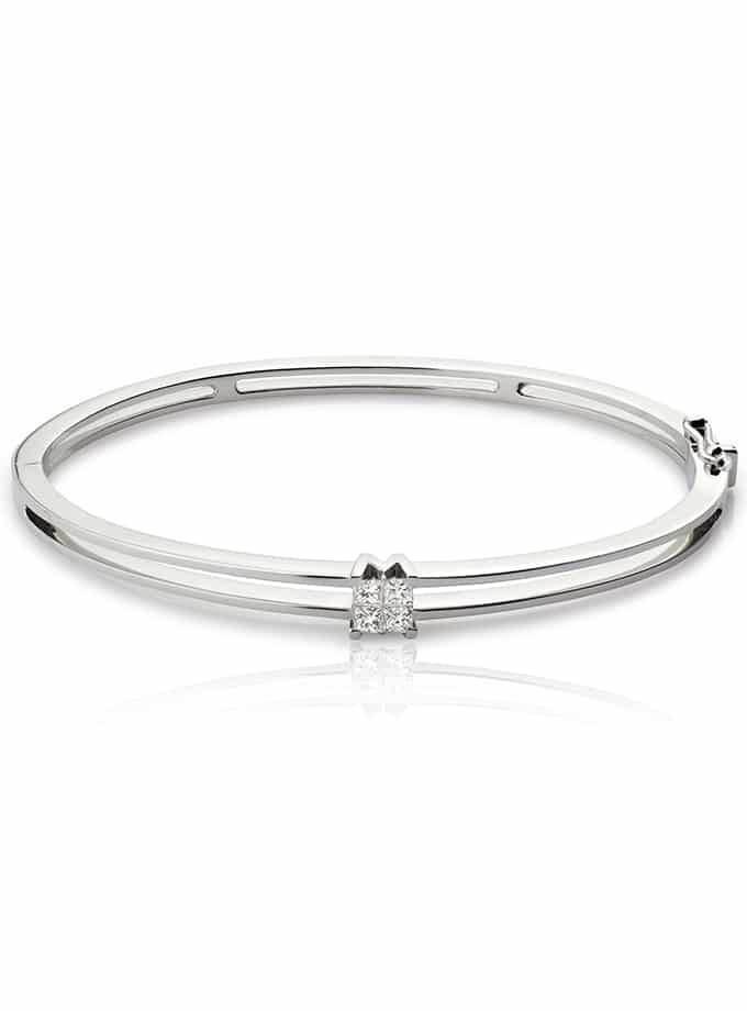 BRACELET ATELIER DE WESSELTON ESSENCE COLLECTION EN OR BLANC AVEC DIAMANT-001