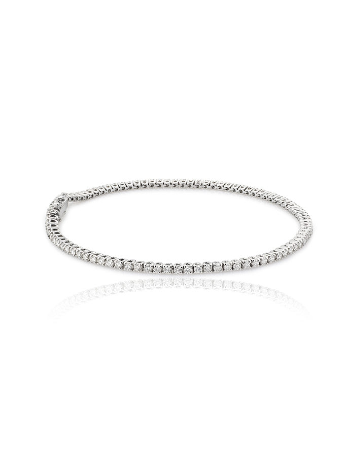 PULSERA RIVIERE WESSELTON SELECTION ORO BLANCO CON DIAMANTES-001