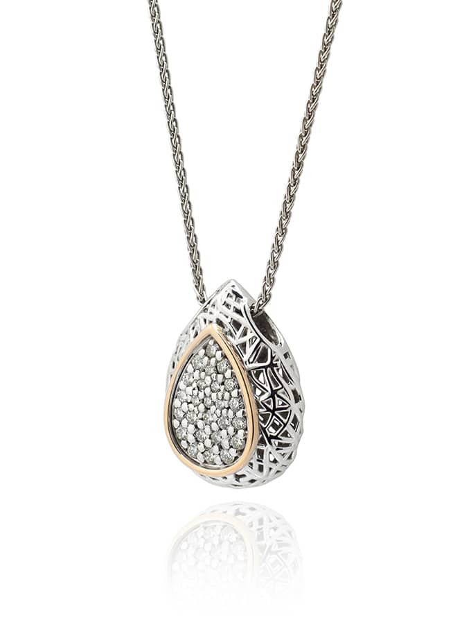 PENDANT - ATELIERW GEA WHITE ROSE GOLD DIAMONDS