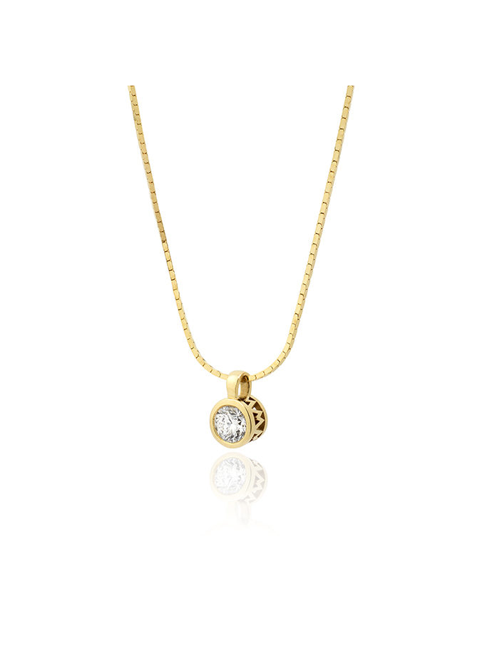 ATELIER DE WESSELTON ESSENCE COLLECTION PENDANT IN YELLOW GOLD AND DIAMOND-001