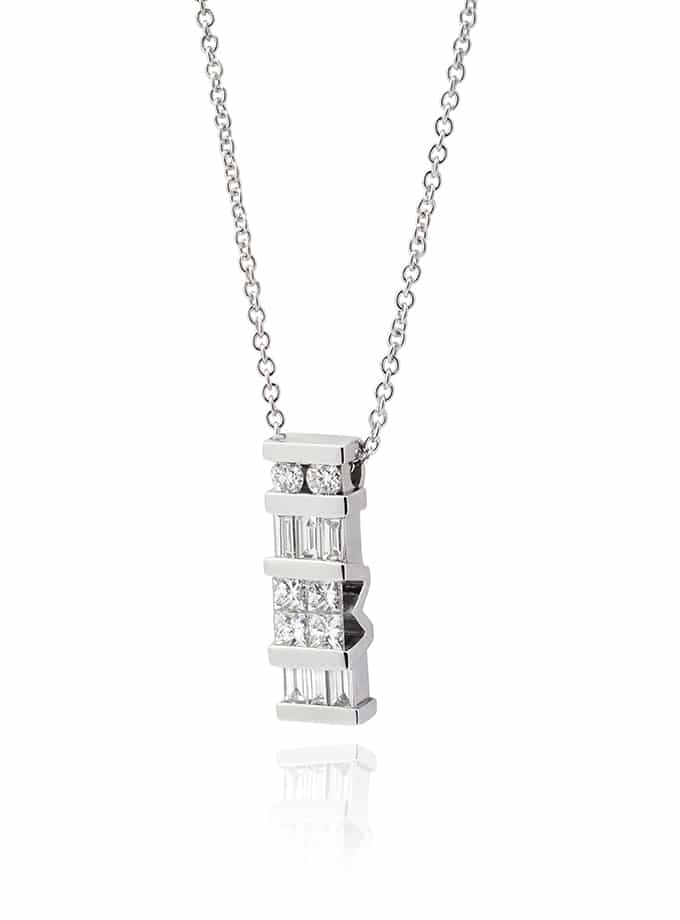 PENDENTIF ATELIER DE WESSELTON ESSENCE COLLECTION EN OR BLANC ET DIAMANT-001