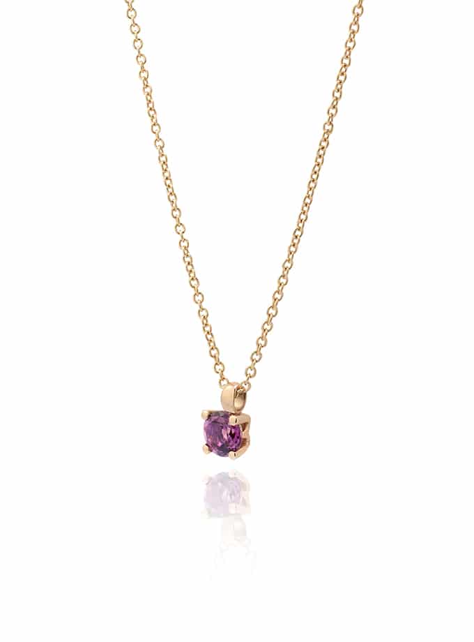 ATELIER DE WESSELTON ESSENCE COLLECTION PENDANT IN ROSE GOLD AND RHODOLITE-001