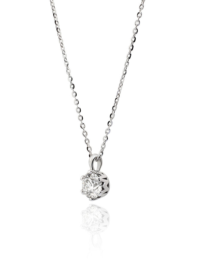 PENDENTIF ATELIER DE WESSELTON ESSENCE COLLECTION EN OR BLANC ET DIAMANT-001