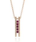 TELIER DE WESSELTON ÀURIA COLLECTION PENDANT IN ROSE GOLD, PINK TOURMALINE AND DIAMOND-001