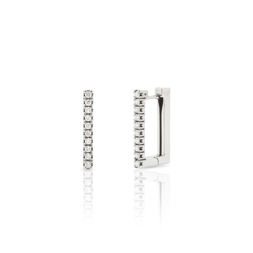 Pendientes Cuadrados con Diamantes Square Diamond Earrings