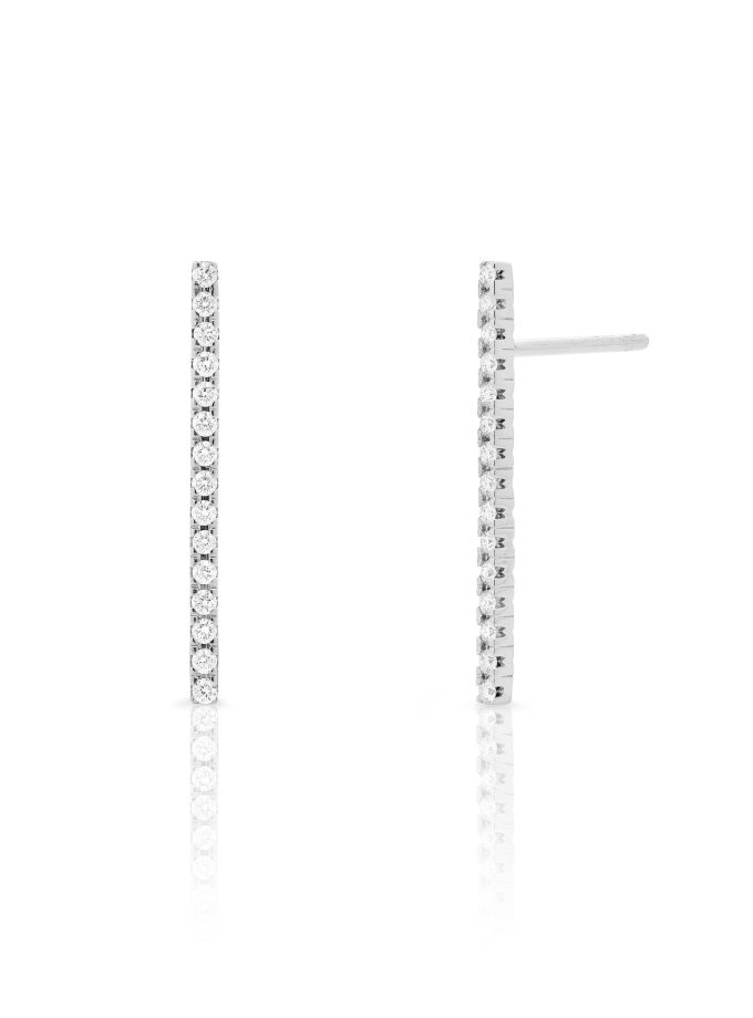 Pendientes con Líneas de Diamantes