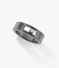 Anillo Titanio color grafito Diamante