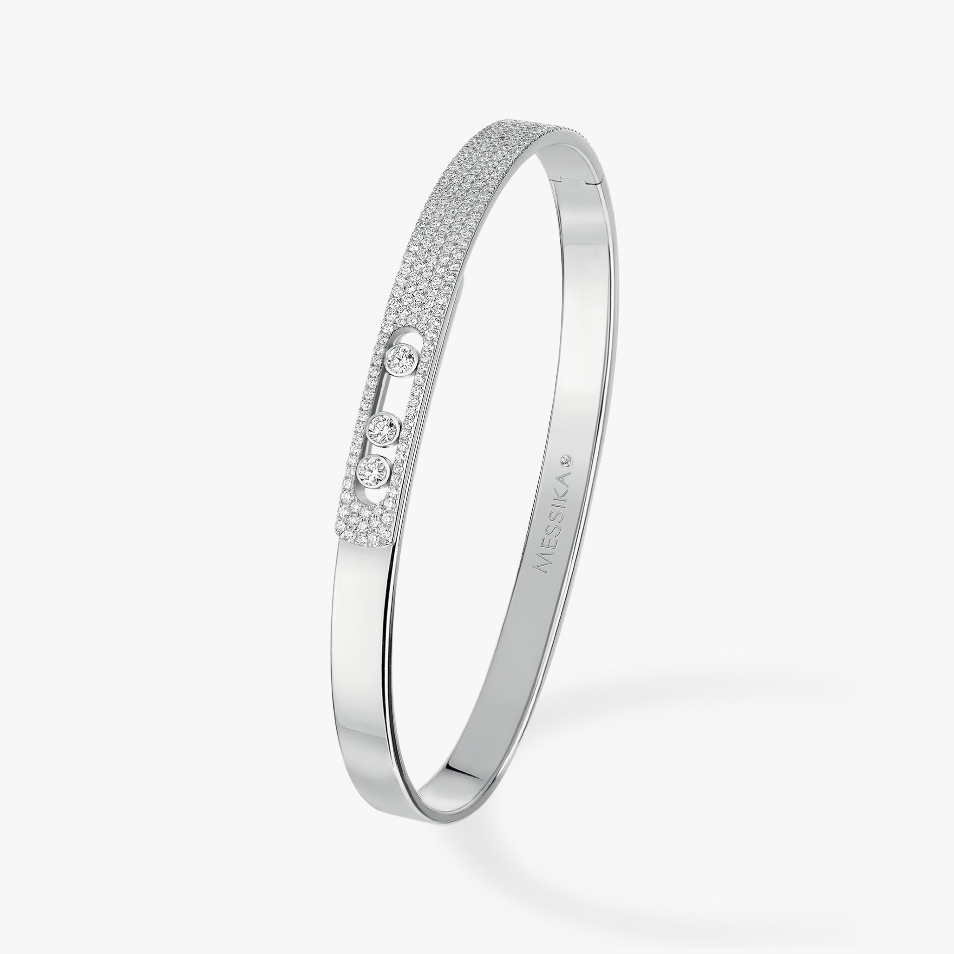 MESSIKA WHITE GOLD BANGLE MOVE NOA PM BRACELET Wesselton Jewelry and Diamonds