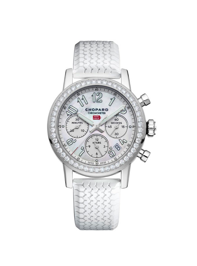 CHOPARD - MILLE MILLLIA CLASSIC CHRONOGRAPH - 39 MM, AUTOMATIC, STAINLESS STEEL, DIAMONDS WATCH-001