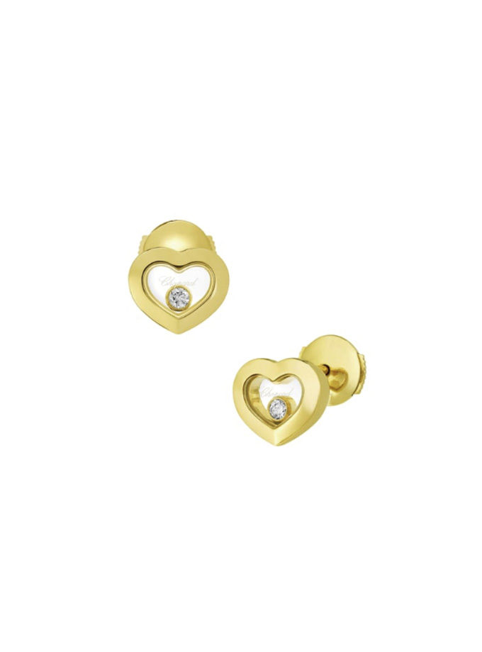 CHOPARD EARRINGS - HAPPY DIAMONDS ICONS - YELLOW GOLD, DIAMONDS-001