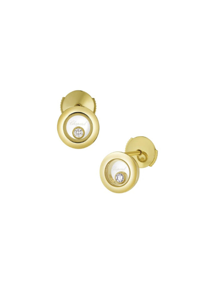 CHOPARD EARRINGS - HAPPY DIAMONDS ICONS - YELLOW GOLD, DIAMONDS-001