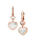 CHOPARD EARRINGS - HAPPY HEARTS - PINK GOLD, DIAMONDS, MOTHER OF PEARL-001