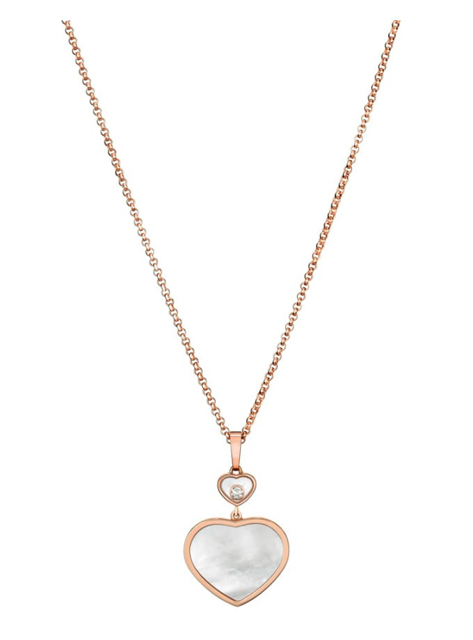CHOPARD PENDANT - HAPPY HEARTS - ROSE GOLD, DIAMOND, MOTHER-OF-PEARL-001