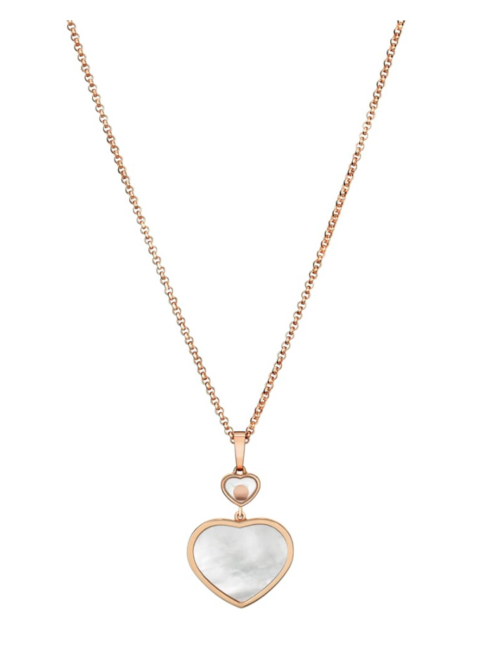 CHOPARD PENDANT - HAPPY HEARTS - ROSE GOLD, DIAMOND, MOTHER-OF-PEARL-002