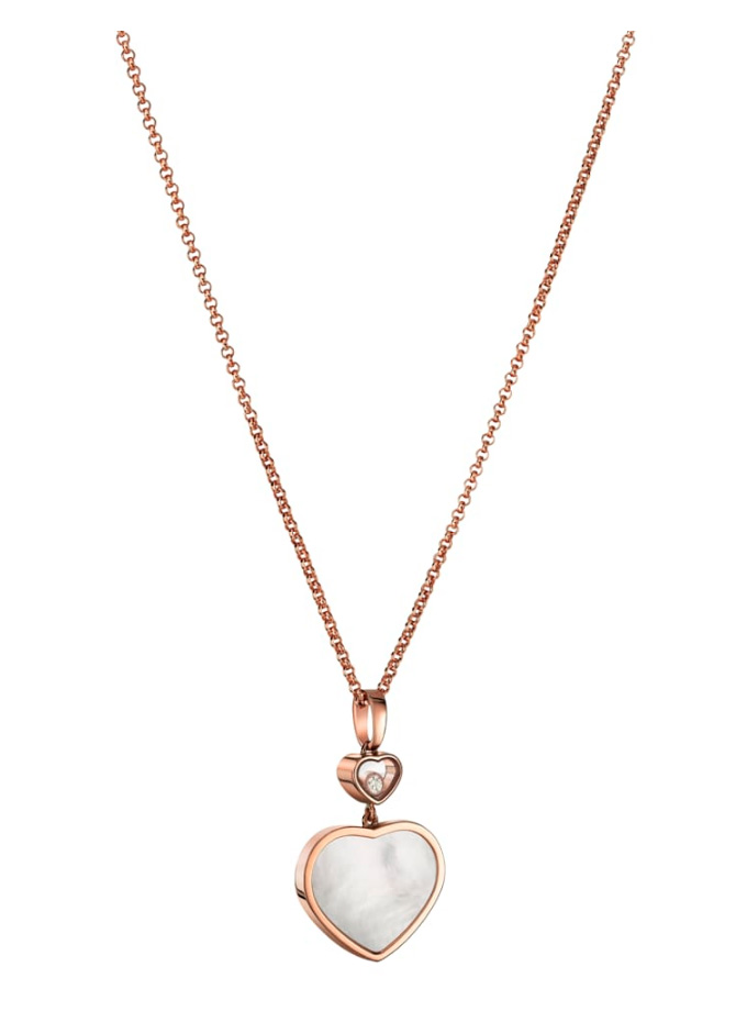 CHOPARD PENDANT - HAPPY HEARTS - ROSE GOLD, DIAMOND, MOTHER-OF-PEARL-003