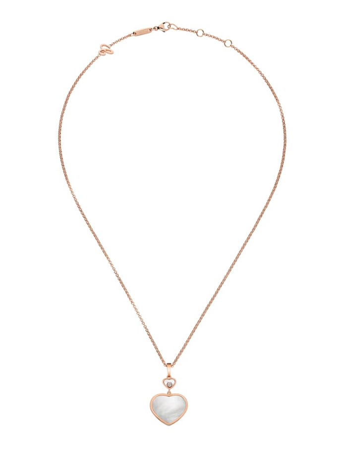 CHOPARD PENDANT - HAPPY HEARTS - ROSE GOLD, DIAMOND, MOTHER-OF-PEARL-004