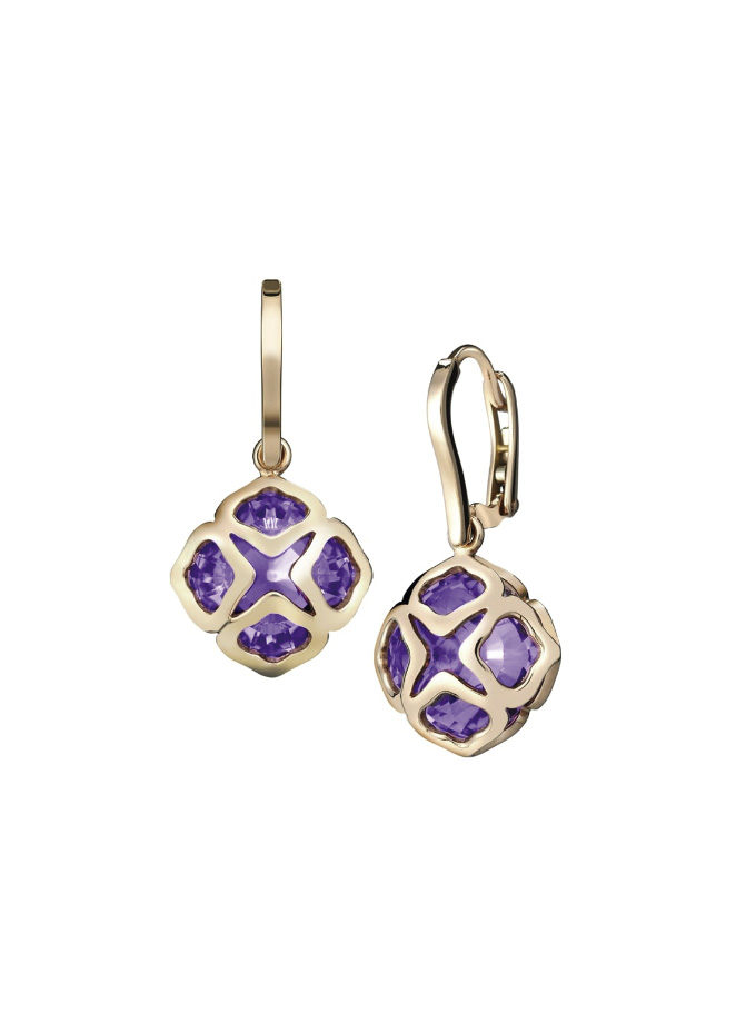 BOUCLES D'OREILLES CHOPARD - IMPERIALE COCKTAIL - OR ROSE, AMÉTHYSTE